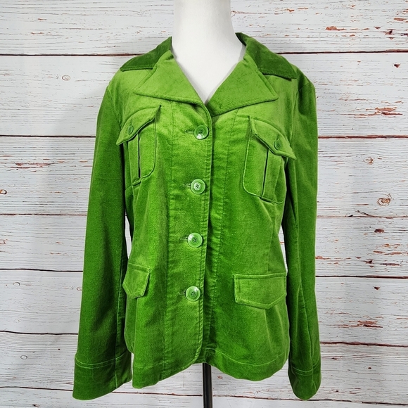Tribal Jackets & Blazers - TRIBAL Green Button Up Jacket (12)